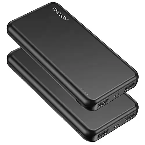 Pack 2 baterías externas Power Bank portátiles 10000mAh