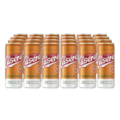 Pack 24x33cl Latas La Casera Naranja Refresco con gas