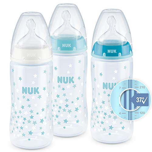 Pack 3 biberones NUK First Choice+ con control de temperatura