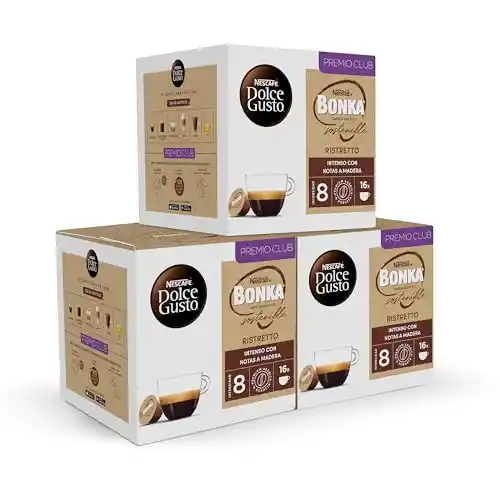 Pack 3 x 16 cápsulas de café Dolce Gusto NESCAFÉ Ristretto Bonka