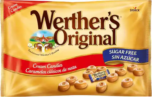 Pack 3x 1kg Werther'S Original Caramelos clásicos de nata - Sin azúcar (PROMO 3x2)