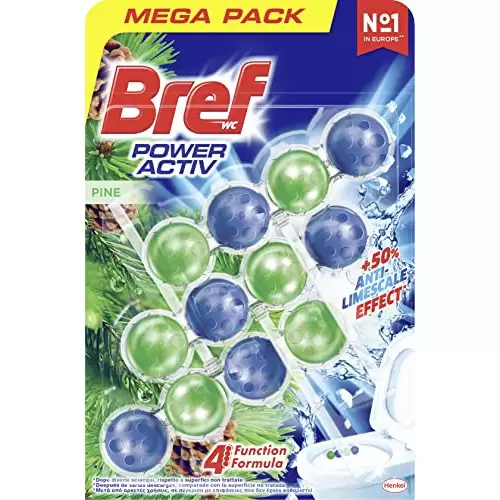 Pack 3x Bref Power Activ Natura Cesta WC