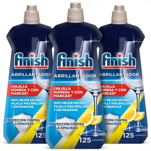 Pack 3x500ml Finish Abrillantador Limón Lavavajillas