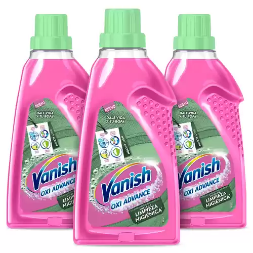 Pack 3x750ml Vanish Oxi Advance Higiene - Quitamanchas multibeneficio para la ropa, limpieza higiénica, elimina olores y potenciador del lavado, en gel, sin lejía