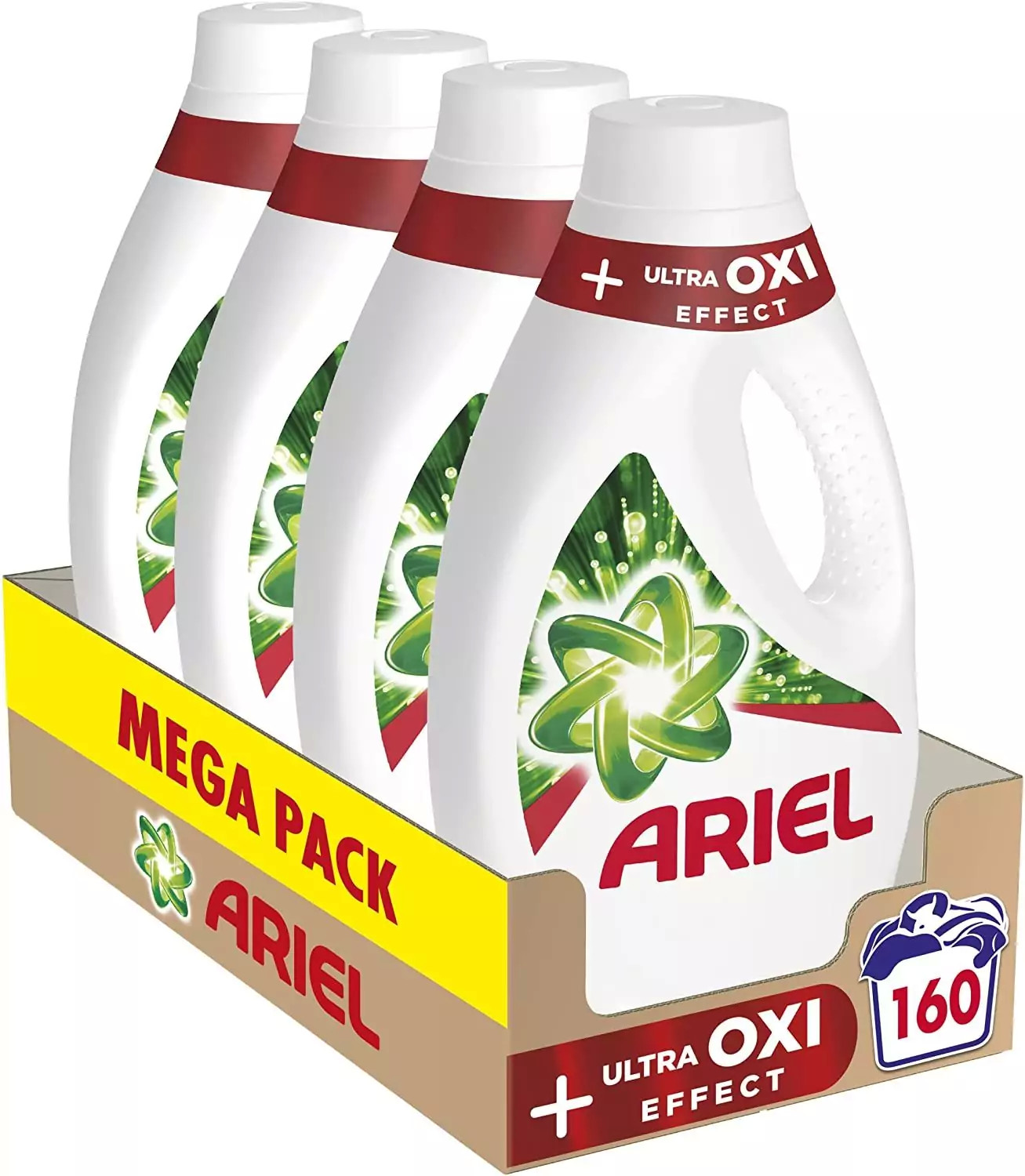 Pack 4x 40 Lavados de detergente líquido Ariel Ultra Oxi (compra recurrente)
