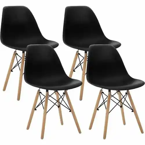 Pack 4x Sillas de comedor de estilo moderno