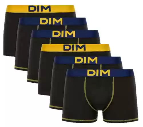 Pack 6 Boxer Dim Mix and Colors Coton Stretch Confort