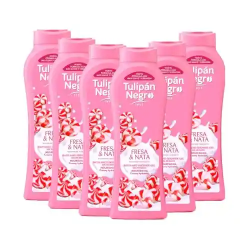 Pack 6 geles 650ml Tulipán Negro Fresay nata