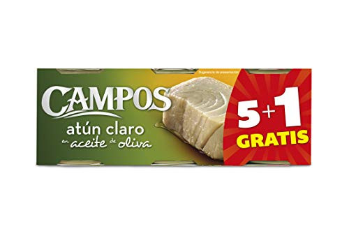 Pack 6 Latas atún claro en aceite de oliva Campos