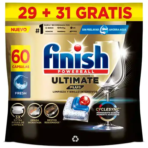 Pack 60 cápsulas Finish Powerball ULTIMATE PLUS All In One