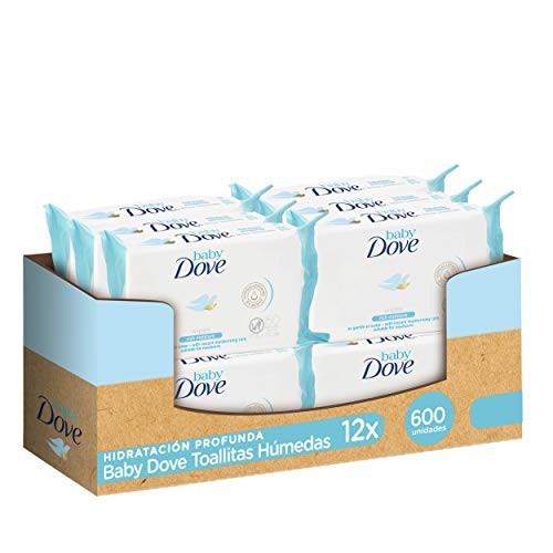Pack 600 Toallitas limpiadoras Baby Dove Hidratación Profunda