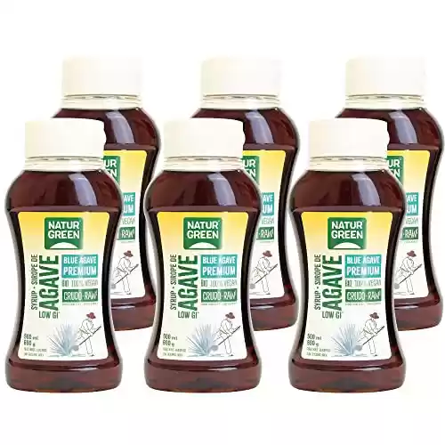 Pack 6x NaturGreen Sirope Agave crudo Ecológico Bio Endulzante Natural