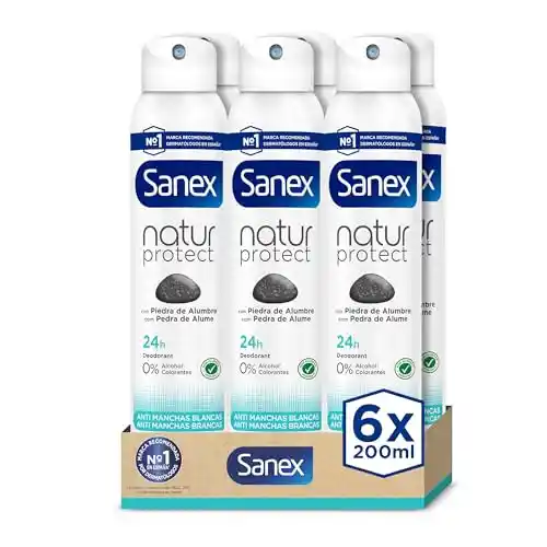 Pack 6x200ml Desodorante en spray Sanex Natur Protect
