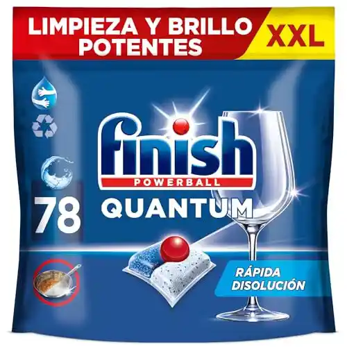 Pack 78 pastillas Finish Powerball Quantum para lavavajillas
