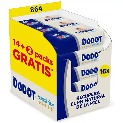 Pack 864 Toallitas Dodot Sensitive