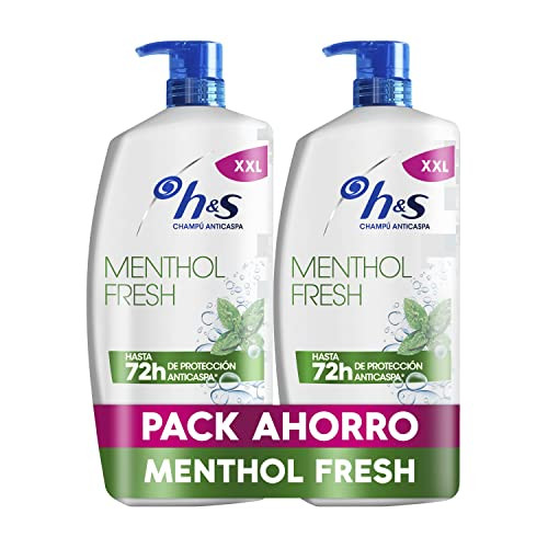 Pack ahorro 2x900ml H&S Menthol Fresh Champú Anticaspa con dosificador - compra recurrente