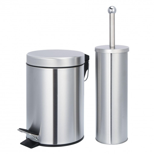 Pack Cubo de Pedal CARREFOUR HOME 3L con Escobilla de Baño