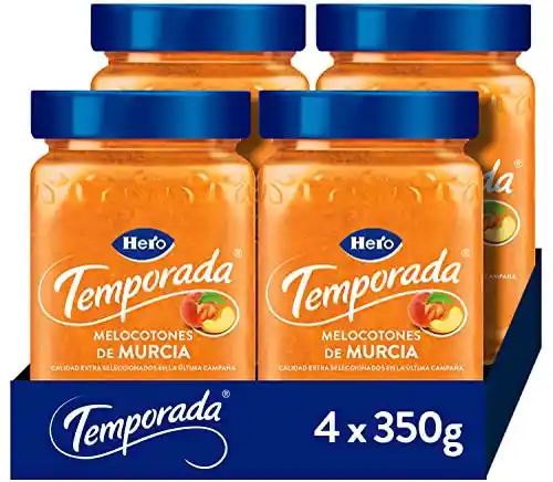 Pack de 12x350 g Hero Mermelada de Melocotón de Murcia de Temporada (a menos de 1€ el bote)