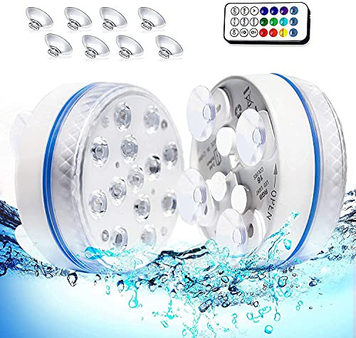 Pack de 2 luces LED RGB Sumergibles con mando (descuento al tramitar)