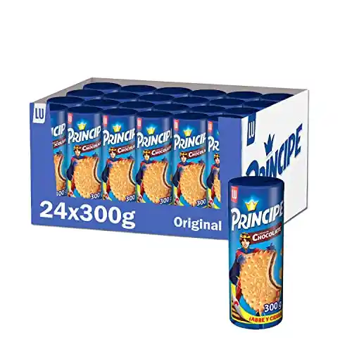 Pack de 24x Príncipe Original Galletas Sandwich Rellenas de Crema de Chocolate con Leche 300g