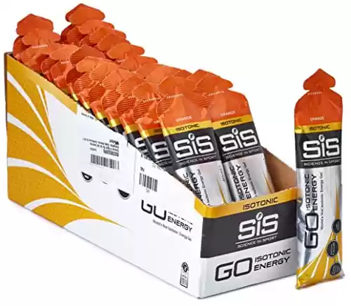 Pack de 30 Geles Energéticos SiS Isotónicos, 22 gr de carbohidratos, bajos en azúcar, sabor a naranja, 60 ml por porción