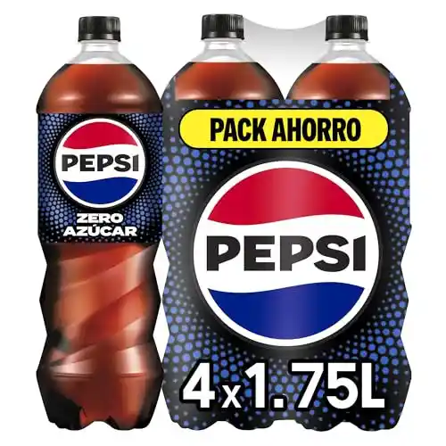 Pack de 12 botellas Pepsi Zero 1.75L (0,88€ la botella de 1,75 litros)