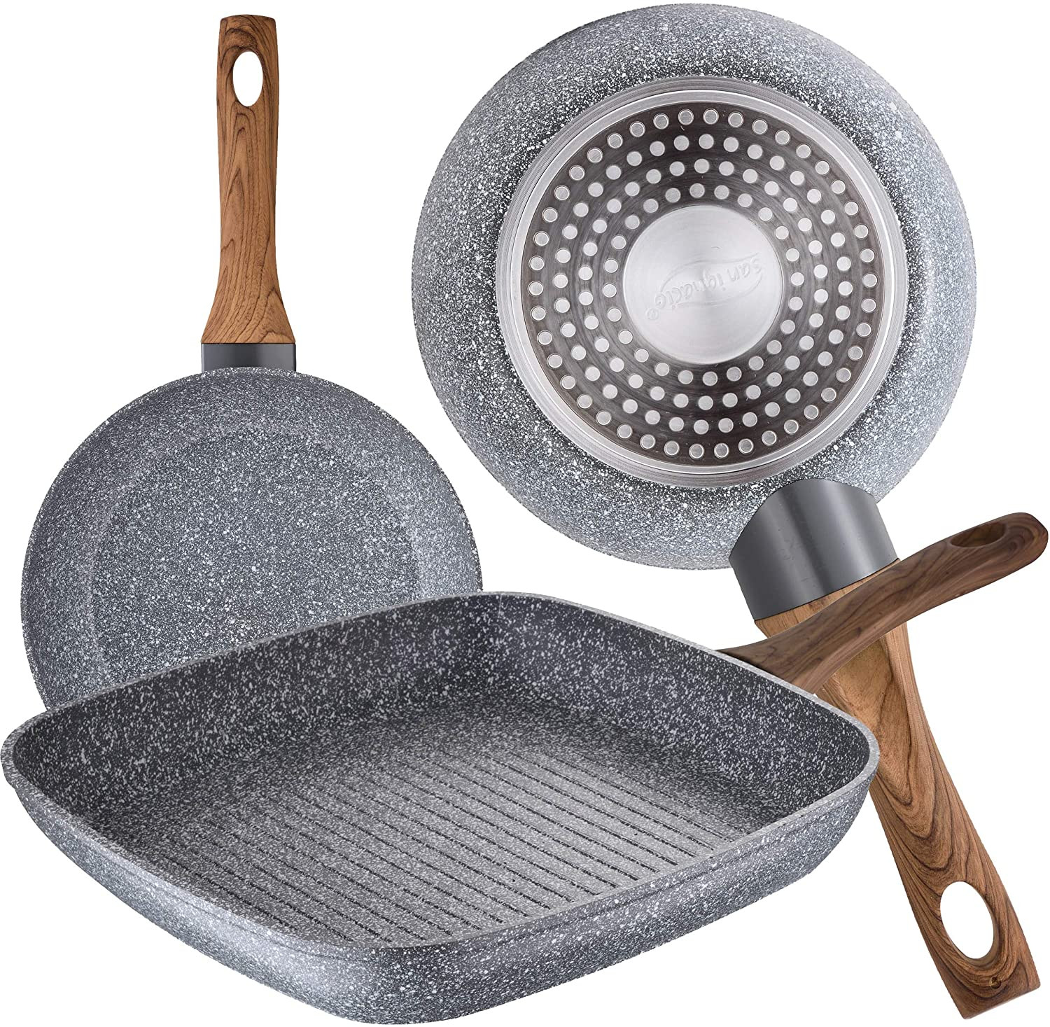 Pack San Ignacio PK1819 2 sartenes + 1 grill asador