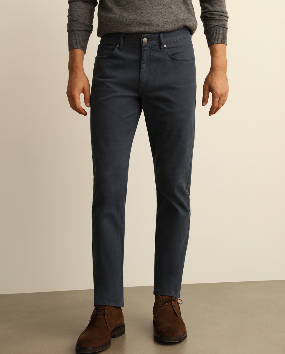 Pantalón Dustin cinco bolsillos de hombre azul