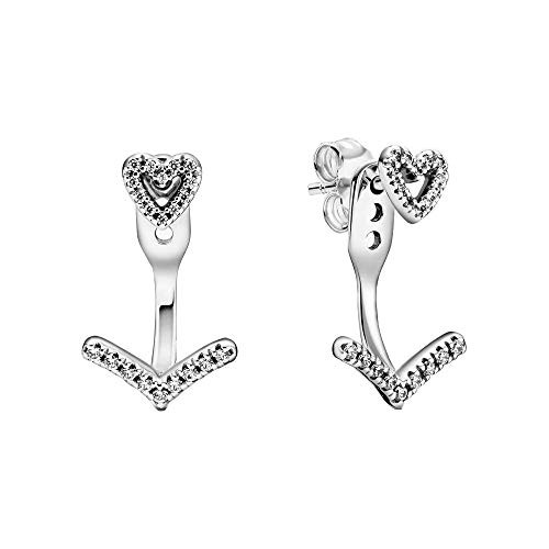 Pendientes Pandora Corazón Espumoso Brillante 299280C01 plata