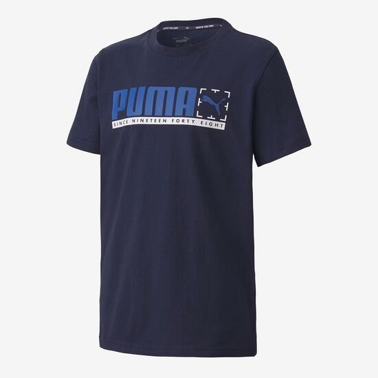 Puma Camiseta de chico color azul marino