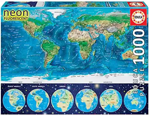 Puzzle Educa 1000 Piezas Mapamundi
