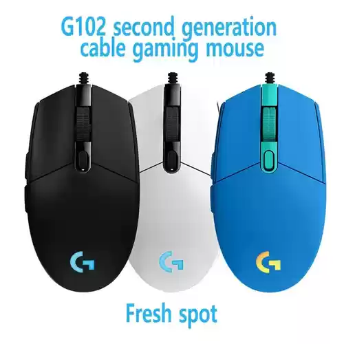 Ratón con cable Logitech-ratón Lightsync G102