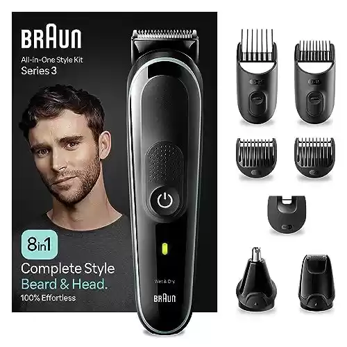 Recortadora de Barba Braun MGK3441 Series 3 - Para Barba, Pelo y Mucho Más