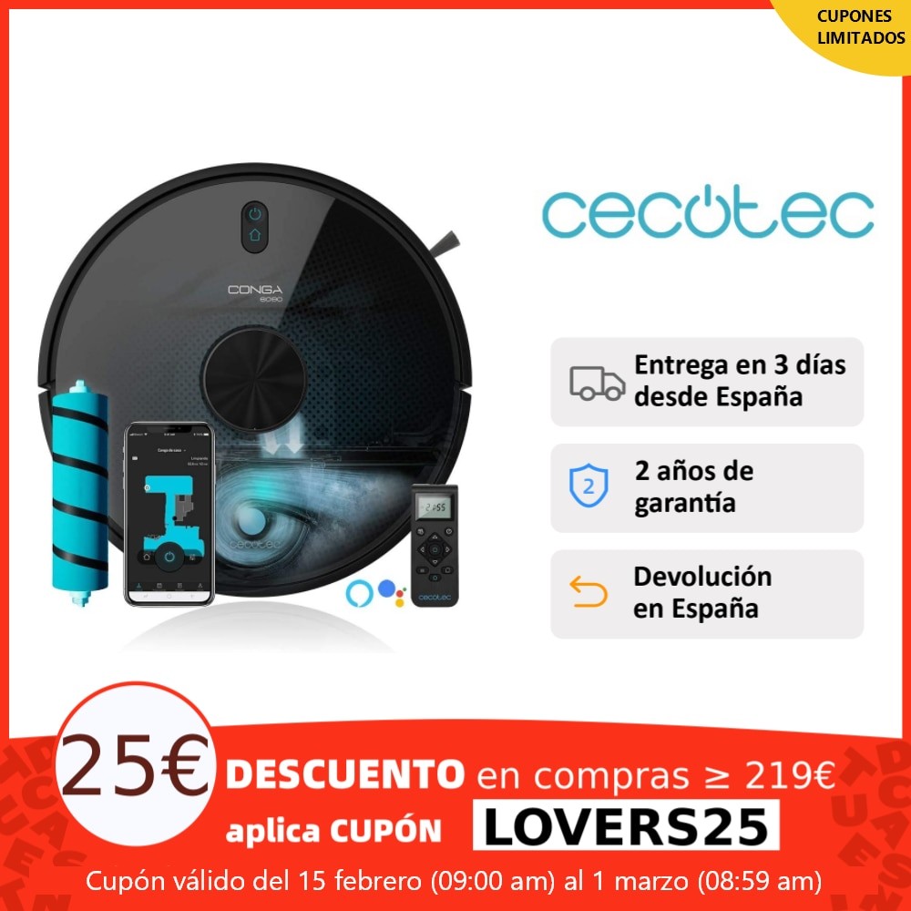 Robot Aspirador Cecotec Conga 3390 (APLICA 2 CUPONES)