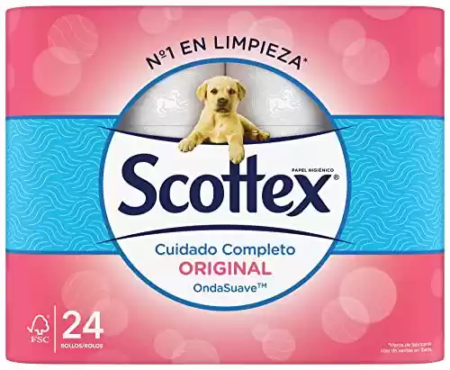 Scottex Original Papel Higiénico, 24 Rollos