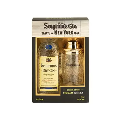 Seagram's Dry Ginebra Premium con Coctelera de regalo - 700ml
