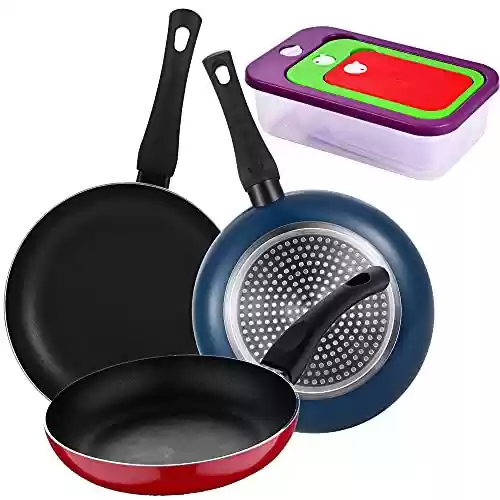 Set 3 SARTENES (20+24+28cm) + 3 CONTENEDORES apilables BERGNER Jumpy