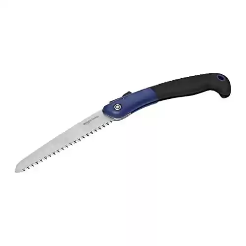 Sierra plegable de una hoja de acero para podar y jardinería, Amazon Basics