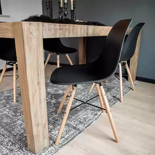 Silla de Comedor estilo nórdico (en Negro)