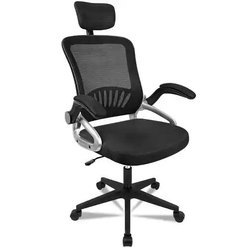 Silla de oficina con reposacabezas y reposabrazos ajustables