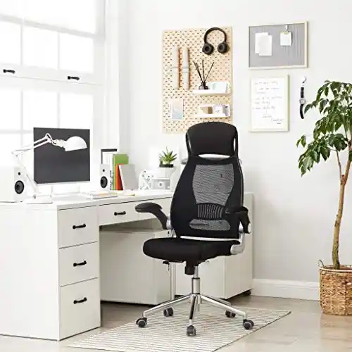 Silla giratoria de Oficina SONGMICS OBN86BK