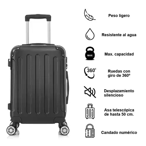 Sólo HOY! Maleta Cabina ABS 55x38x23cm 44L Raykong - Varios colores a elegir