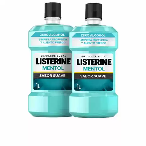 SÓLO HOY! Pack 2x1 litro Listerine Mentol Suave 0% Enjuague Bucal