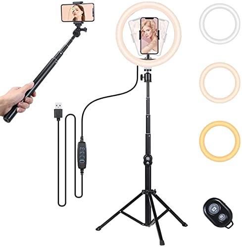 Soporte + trípode con Anillo de Luz + Control Remoto BT (aplica cupón 50%)