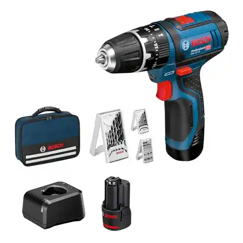 Taladro percutor + 2 baterías + accesorios + maletín - Bosch Professional 12V System GSB 12V-15