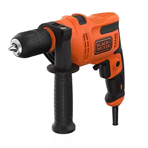 Taladro Percutor con Cable BLACK+DECKER BEH200 500 W 230V, Incluye Empuñadura Lateral