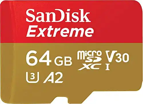 Tarjeta SanDisk Extreme MicroSDXC 64GB UHS-I V30 con adaptador