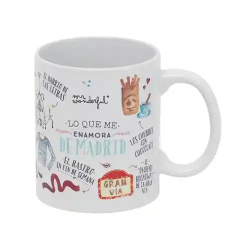 Taza cerámica Mr. Wonderful 300ml Madrid