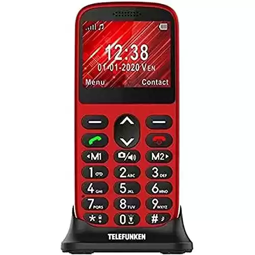 Teléfono móvil S420 Telefunken con teclas grandes sy base de carga