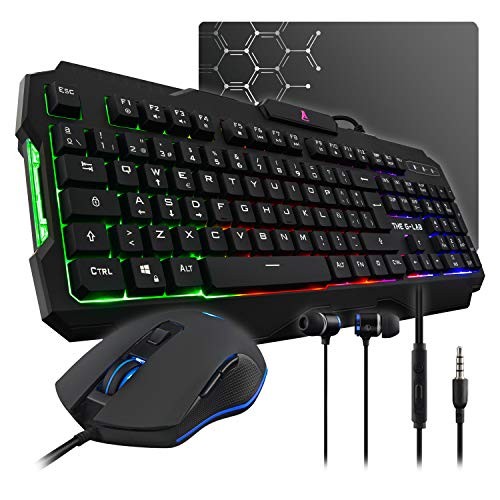 The G-Lab Combo Helium: Teclado + Ratón + Auriculares + Alfombrilla ¡Oferta flash!